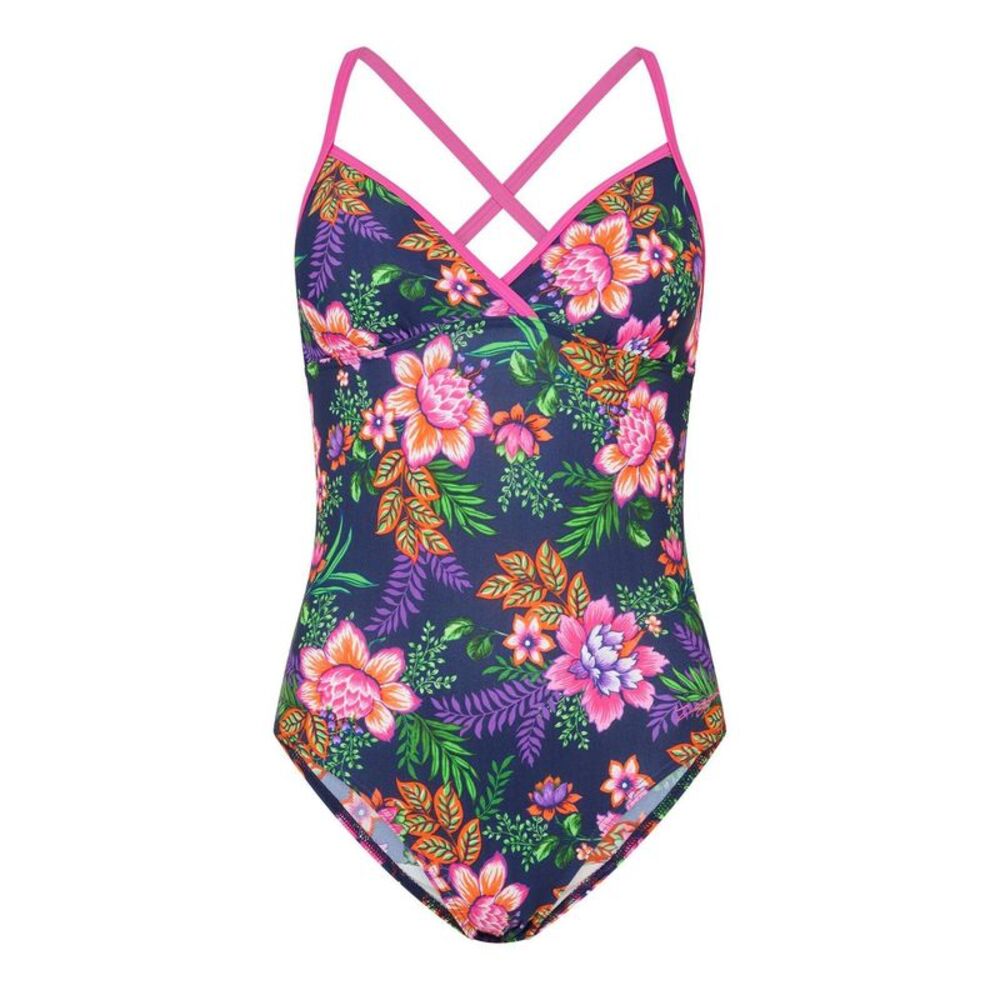 Zoggs Womens/Ladies Floral Strappy One Piece Bathing Suit / Tropical